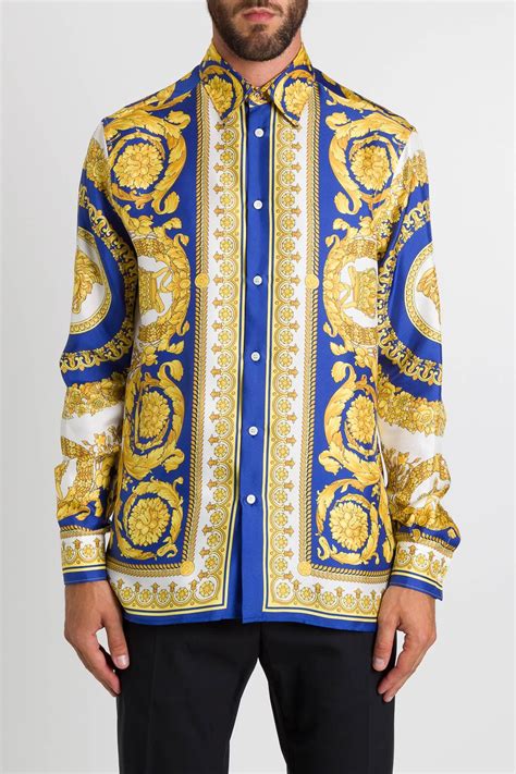 versace barocco shirt men's